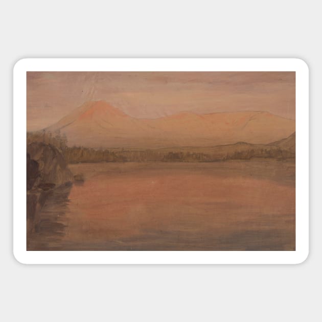 Mts. Katahdin and Turner from Lake Katahdin by Frederic Edwin Church Magnet by Classic Art Stall